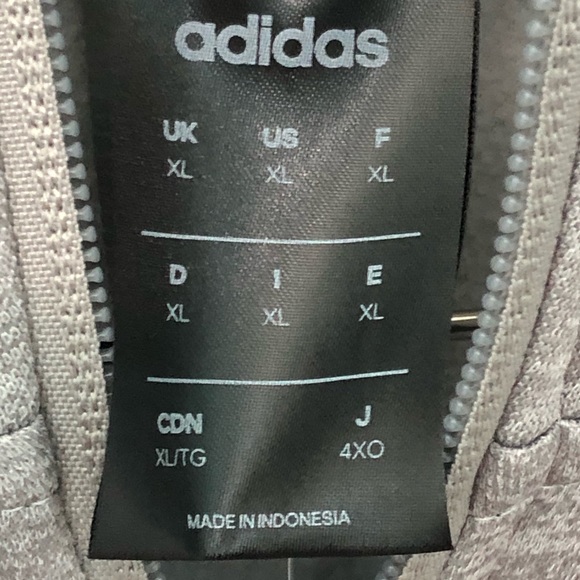 Men’s NWT Adidas Full Zip Sweatshirt With Hoodie - Picture 2 of 8